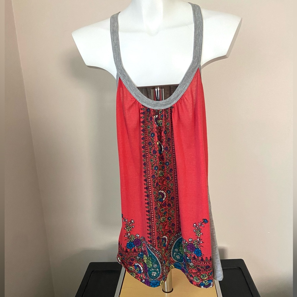 4/$15 ❤️ Weavers Women’s Orange / Gray Tank Top Size Medium